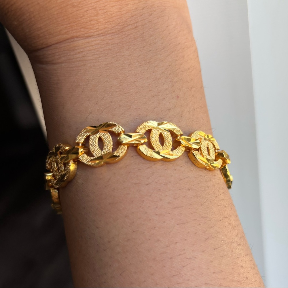 New Gold Link C Women's Bracelet - Yellow Gold Bracelet - Picture 4 of 7